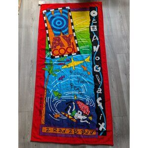Vintage Terrimondo Boogie To The Beach Chuck Nitzberg Designed Cotton Towel NWT